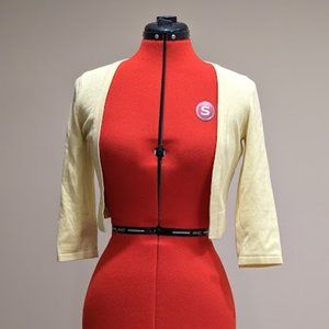 Lilly Pulitzer Cropped Yellow Cardigan Women's Size Medium